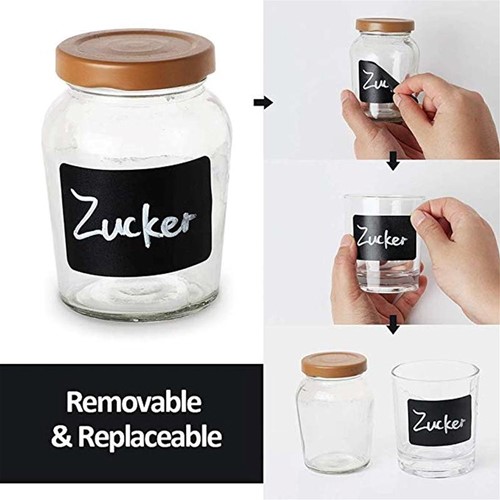 Stickers 150 Labels Rol Schoolbord met gratis witte krijtstift Verwijderbaar en herbruikbaar