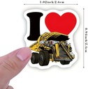 Sluitstickers 500 Labels Vrachtwagen Dumper beloning 2,5 cm rond Sluitsticker