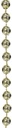 Parelketting, 8 mm WIT MINT /rol ca. 10 m voor bloemschikken of bruidsboeket