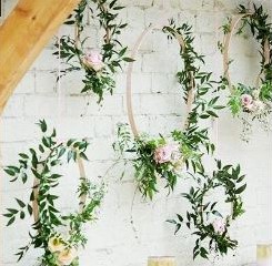 Bamboe ring Borduurring Flowerhoop ca. 22- 23 cm /stuk Bamboo bloemenring