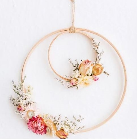 Bamboe ring Borduurring Flowerhoop 33 cm /stuk Bamboo bloemenring