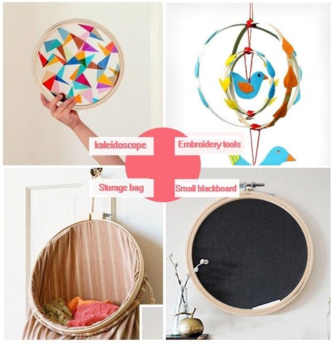 Bamboe ring Borduurring Flowerhoop met stelschroef 13 cm /stuk Bamboo bloemenring