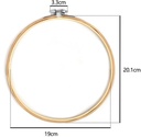 Bamboe ring Borduurring Flowerhoop met stelschroef 20/21 cm /stuk Bamboo bloemenring