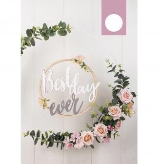 Bamboe ring Borduurring Flowerhoop met stelschroef 23/24 cm /stuk Bamboo bloemenring