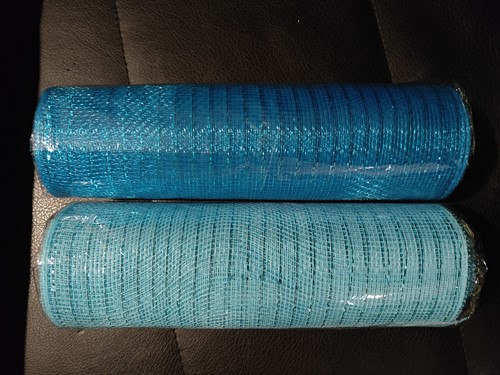 Decomesh Deco mesh voor kransen en inpakken AzuurBlauw rol 26 cm ca. 9 m