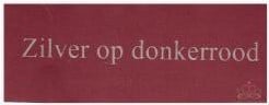 Donkerrood 70 mm met zilver opdruk ca. 80 cm - Met liefde gegeven 