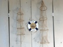 Fuik klein voor decoratie 60cm Vissersfuik 4 ringen