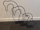 Metalen frame Gans op voet ca. 39*39cm zwart standaard eenmalig artikel