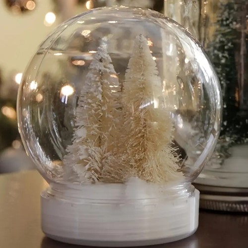 Sneeuwbol Schuddebol met schroefdeksel / stuk Ideaal voor hobbyprojecten, kerstversieringen