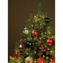 Kerstballen 8 cm Rood Groen Goud mix onbreekbaar doos 25 stuks