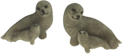 Zeehond met baby 11cm / stuk 