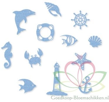 Vilt Sortiment Maritiem Blauw Pakje 12 stuks