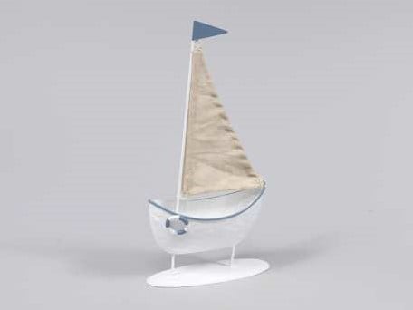Zeilschip Metaal Staand Maritiem 11,5x22,5 cm