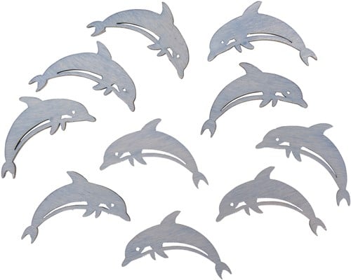 Strooihoutjes Dolfijn Zakje 10 stuks Maritiem 4,5x2,5 cm