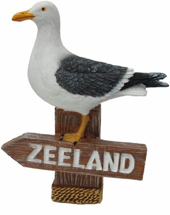 Meeuw Maritiem op Paalhoofd Zeeland 13 cm
