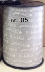 Krullint Cadeaulint X-mas Zilver 10 mm rol 250 meter