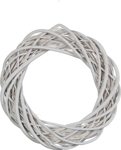 Krans Wilgentenen Wit twijgenkrans 25 cm