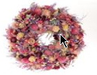 Krans Droogbloemen Fleuri Pink 40 cm