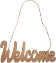 Hanger Welcome Papiermache 20x8x1 cm
