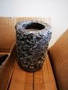 Cement kandelaar waxinehouder 8x8x11,5 cm