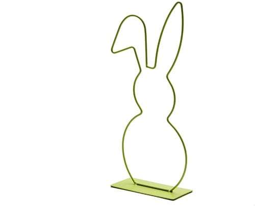 Metalen Frame Haas hangend oor op voet Lime Groen 40 cm