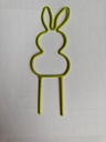 Metalen Frame Haas staand oor op steker Lime Groen 10 cm