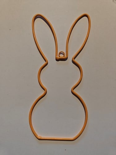 Metalen Frame Haas staand oor hanger Apricot 15 cm