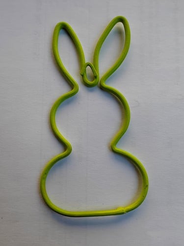 Metalen Frame Haas staand oor hanger Lime Groen 15 cm