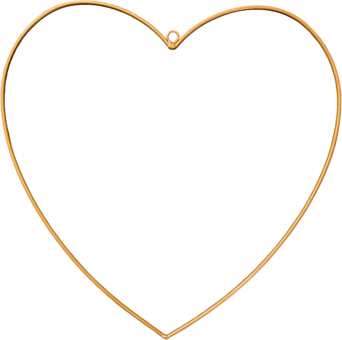 Metalen Hart hangend Goud Ø15 cm