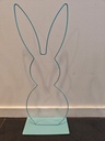 Metalen Frame Haas staand oor op voet Turquoise 29 cm