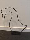 Metalen Frame Gans op voet Zwart ca. 39x39 cm