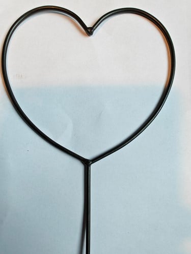 Metalen Hart bijsteker pick Zwart Ø10 cm