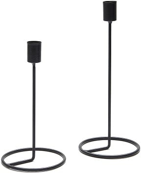 Kandelaar Metaal Zwart 20 cm