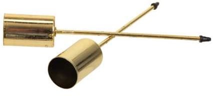 Kaarsenhouder Metaal Goud 12 cm Ø2,5 pak 4 stuks
