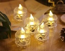 LED Waxinelicht Theelicht IJskristal set 4 stuks incl batterijen