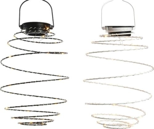Solar Lantern Windlicht Metaal Zwart Diameter 16 cm Per stuk