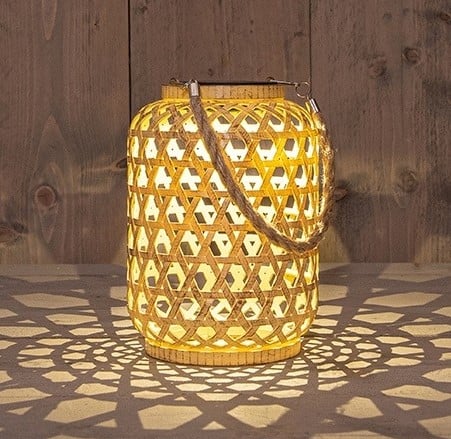 Solar Lantern Windlicht Lantaarn Anna's Collection 15x21 cm Naturel per stuk