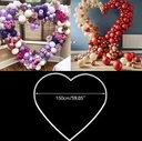 Standaard bloemenboog ballonnenboog hartvorm dia. 150 cm excl. decoraties voet 24 cm