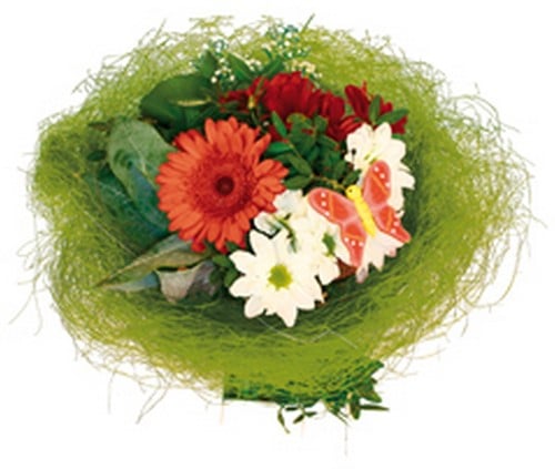 Boekethouder Sisal Groen excl. decoratie 30 cm