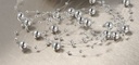 Parelketting Parelguirlande per 3 meter kleinverpakking Zilver3+8 mm 