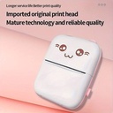 Mini Fotoprinter zwartWit Labelprinter Labelmaker Roze met de oortjes incl software / st 