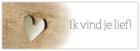 Bloemenkaartje Ik vind je lief! kaartje voor bloemstukken en boeketten