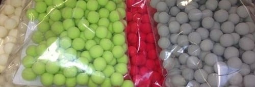 Oasis® Rainbow Marbles Knikkertjes 1 cm 45-50 stuks gekleurd steekschuim