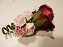 Corsage Roos Burgundy cremeRoze CEM42 Maatwerk