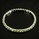 Polsarmband 1 rij Groen Zilver