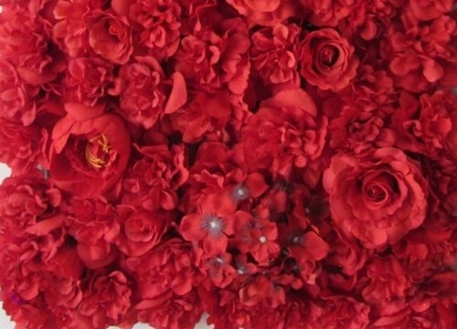 Flowerwall 40x60 cm 3D Rood Kant en Klaar kleur 14