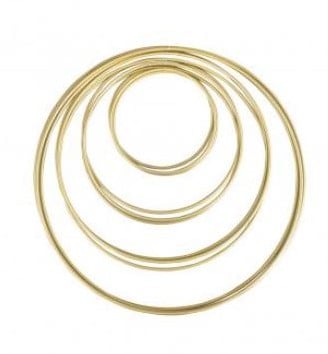 Metalen ring Goud gelakt diverse maten doos 12 stuks