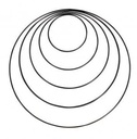 Metalen ring Zwart gelakt diverse maten doos 5 stuks