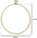 Bamboe Borduurring Flowerhoop Bloemenring met stelschroef 30 cm per stuk