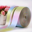 Dubbelsatijn lint dubbelzijdig Regenboog Pastel 38 mm 3 meter per stuk